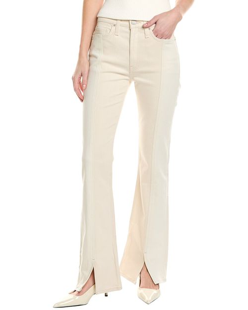 Barbara High-Rise Ecru Colorblock Bootcut Jean