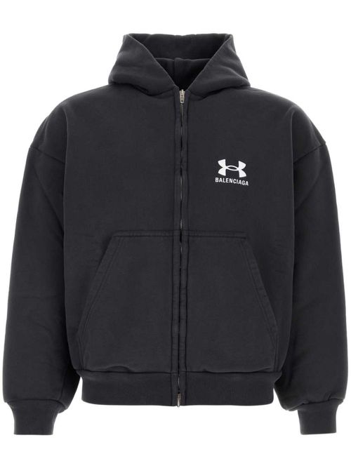 Black cotton X Under ArmourÂ® sweatshirt