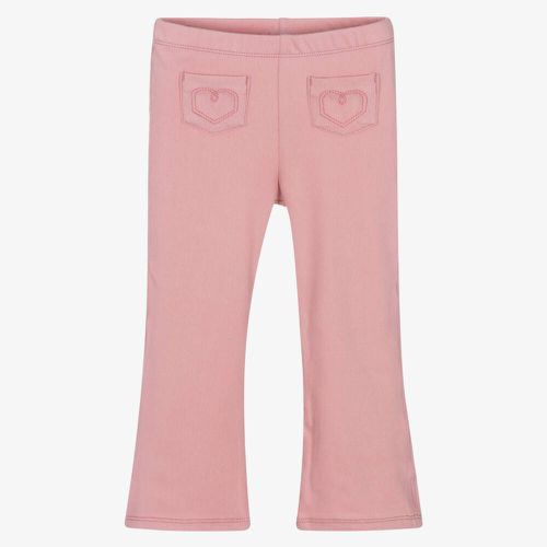 Junior Girls Flared Pink Denim Jeggings