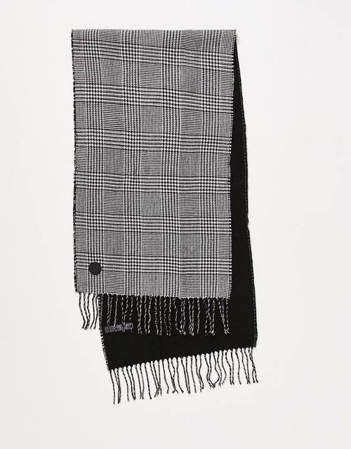 River Island check scarf in black