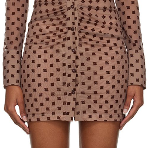 MISBHV MONOGRAM MESH SHIRT DRESS - CINNAMON