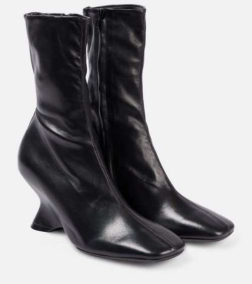 Leather ankle boots