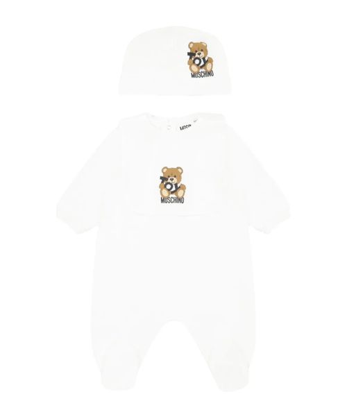 Moschino Kids Bear Print Babygrow Set