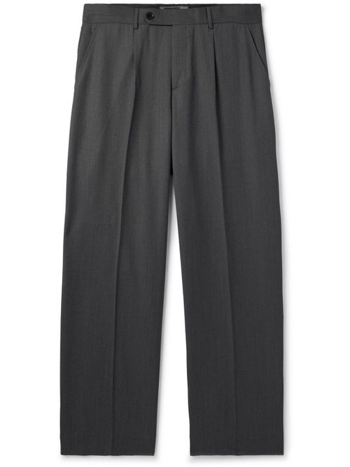 Service Pleated Wool Trousers