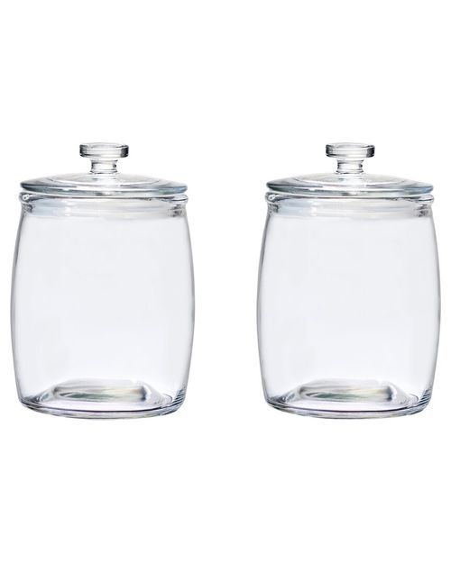 Set Of 2 Arlo Small Glass Canisters
