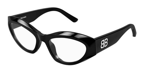 Balenciaga BB0400O 001 Women’s Eyeglasses Black Size 55 - Blue Light Block Available