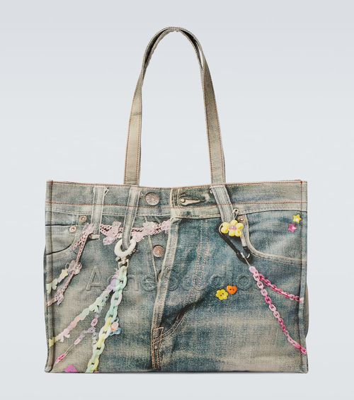 Trompe l'oeil canvas tote bag