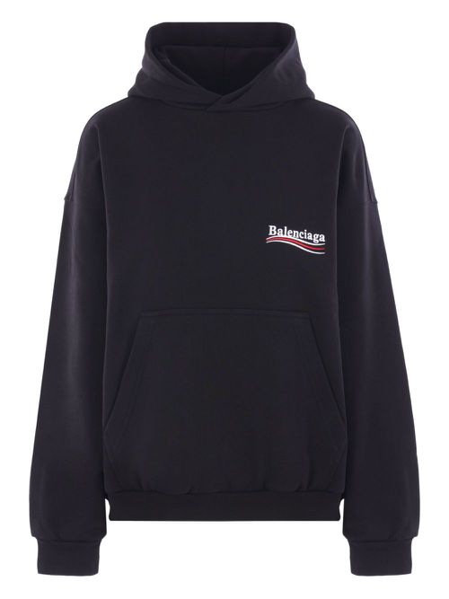 Political Campaign logo-wave hoodie - Black