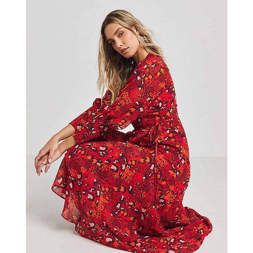 Joanna Hope Printed Wrap Midi Dress