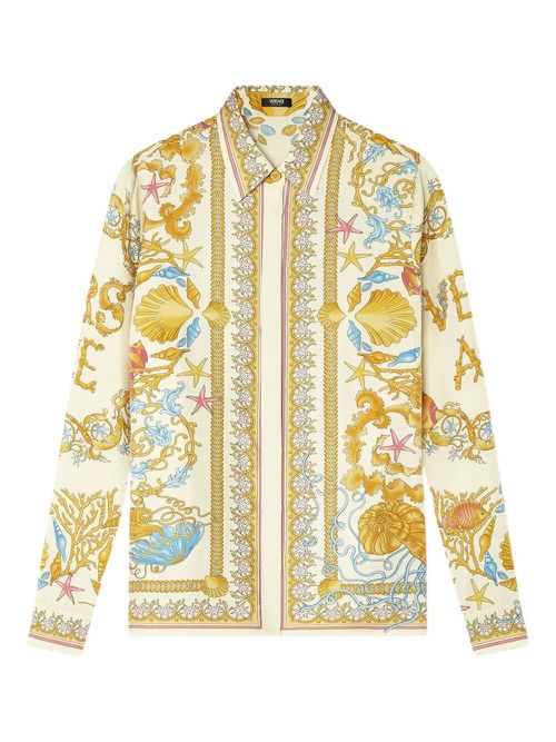 Underwater Barocco Silk Shirt
