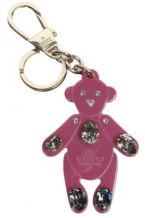Gucci Embellished Teddy Bear Key Ring Charm