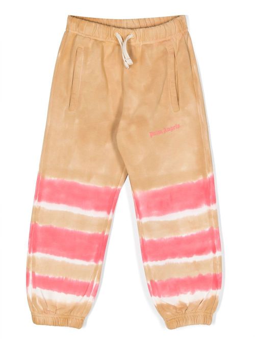 Striped tie-dye track pants - Brown