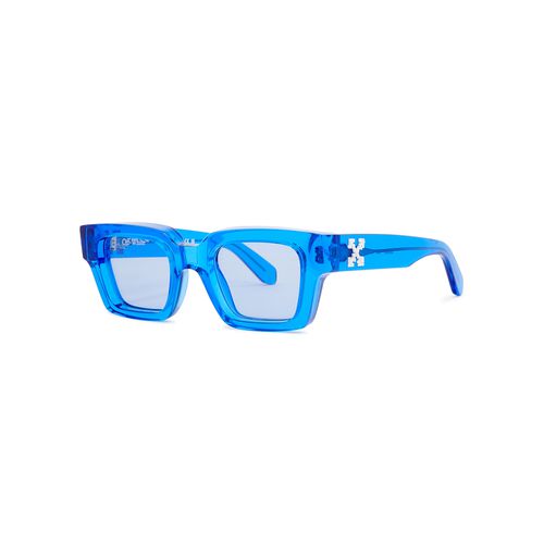 OFF-WHITE Virgil Rectangle-frame Sunglasses - Blue - Realry: A global  fashion sites aggregator