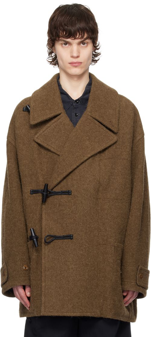 LEMAIRE Brown Short Duffle Coat