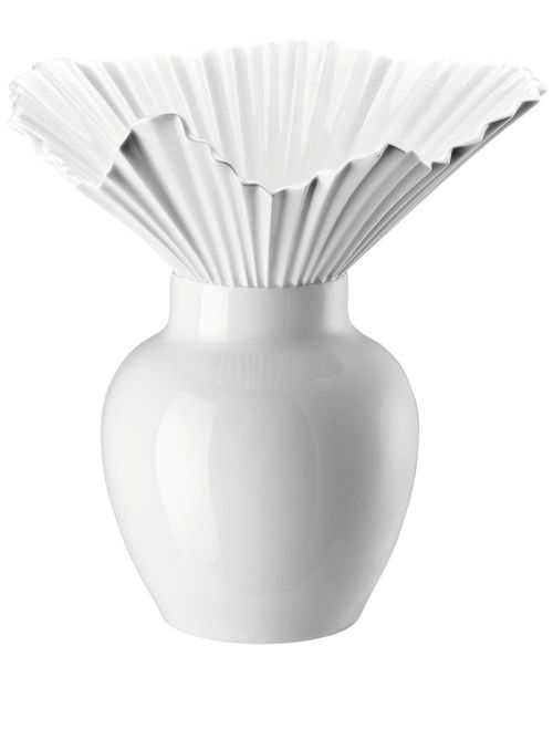 Falda porcelain vase - White