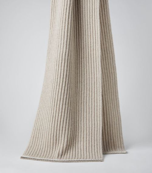 Cashmere Rib-Knit Scarf