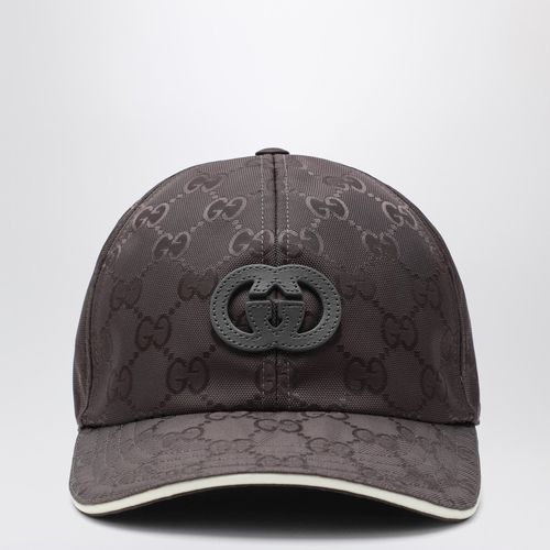 Baseball cap grey in nylon GG