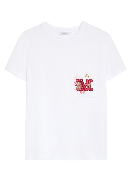 Jersey T-Shirt With Embroidered Pocket