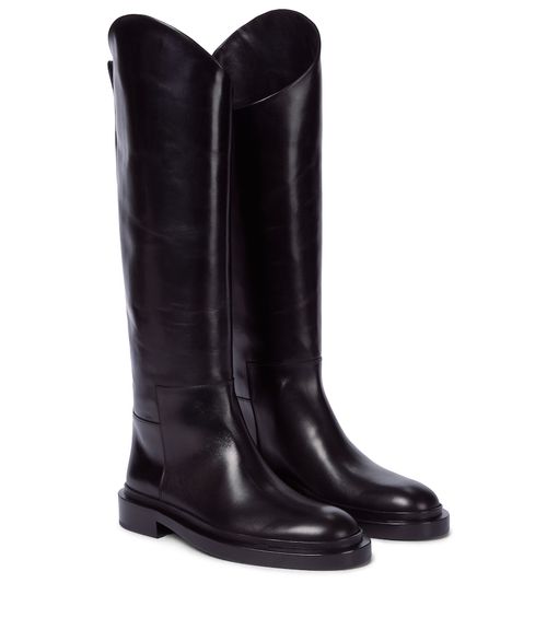 Leather riding boots