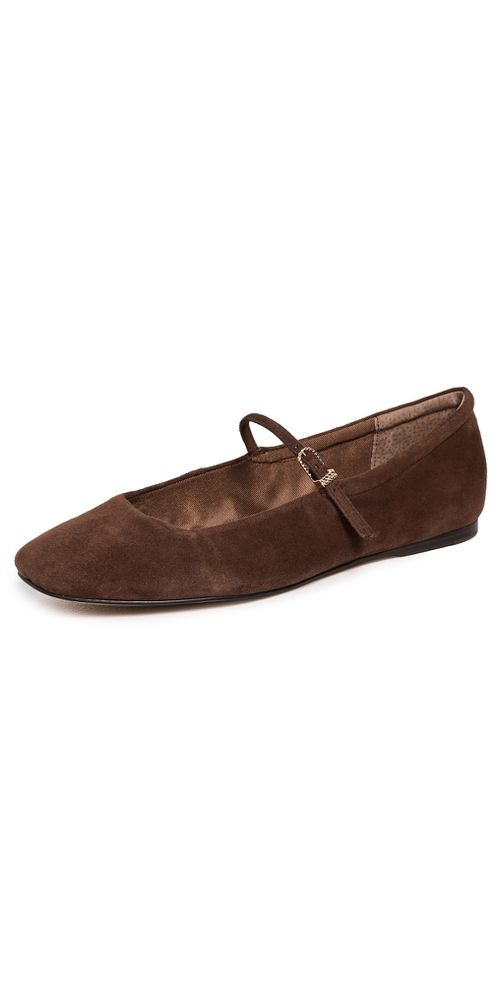 Reyes Flats Dk Brown Suede