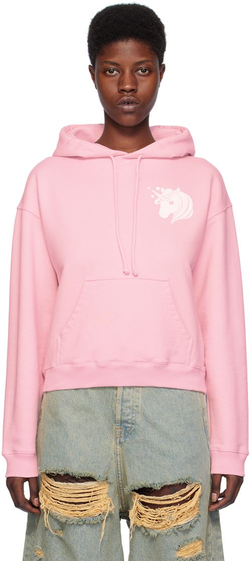 VETEMENTS Pink Unicorn Hoodie