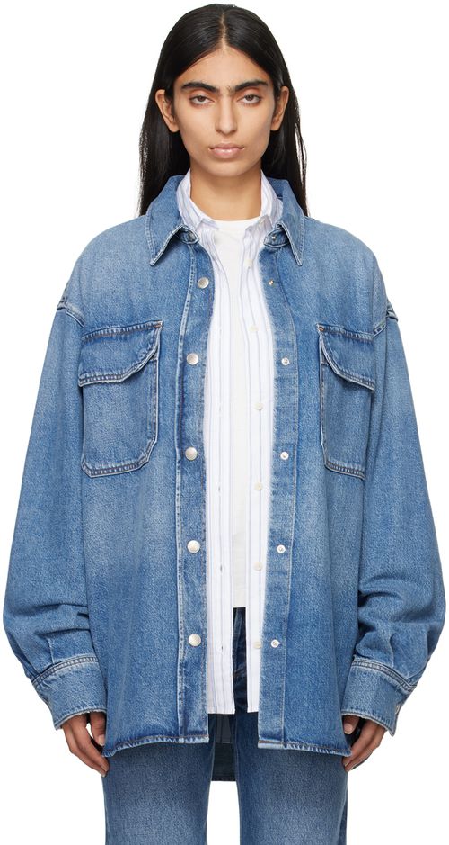 AGOLDE Blue Camryn Denim Shirt
