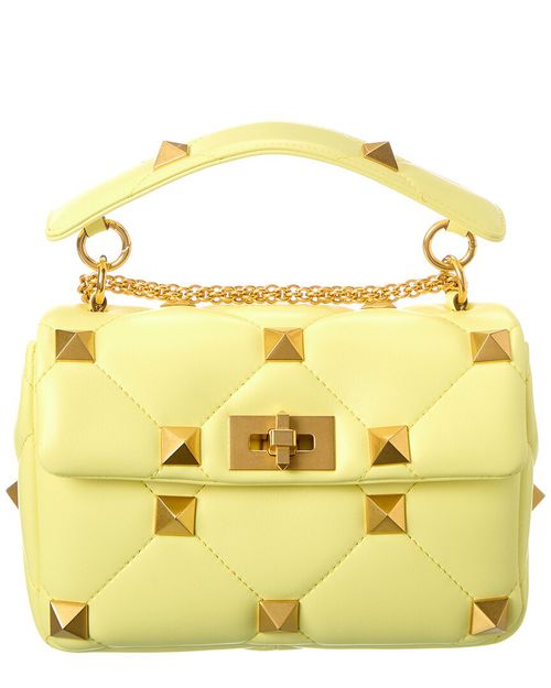 Roman Stud Medium Leather Shoulder Bag
