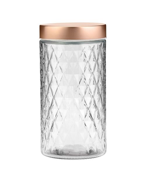 Set of 3 Desmond Textured Glass Canisters