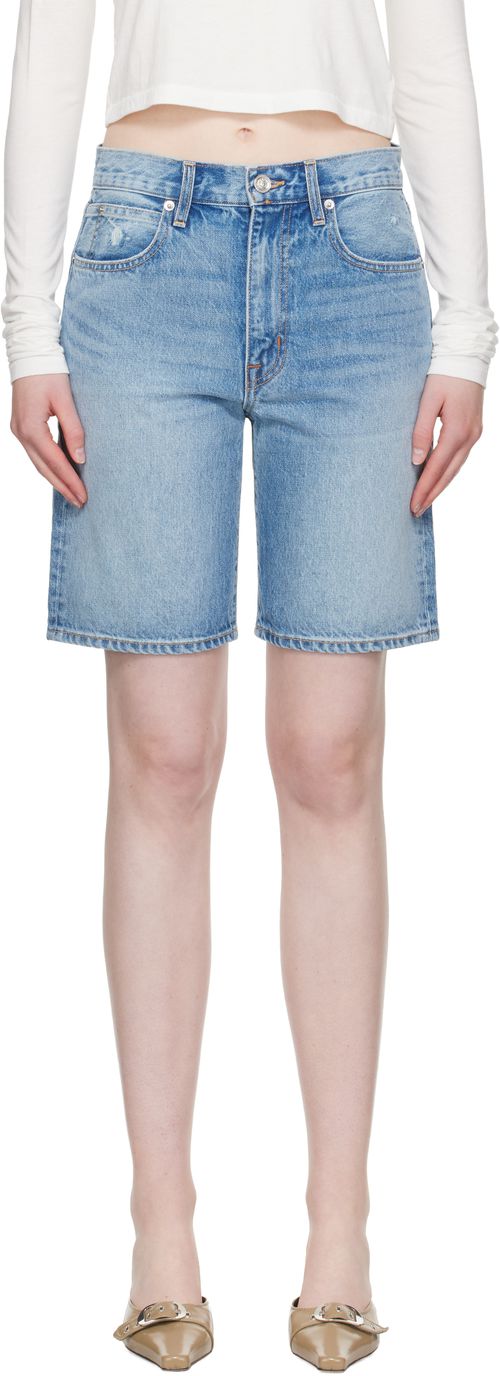 SLVRLAKE Blue Bermuda Denim Shorts