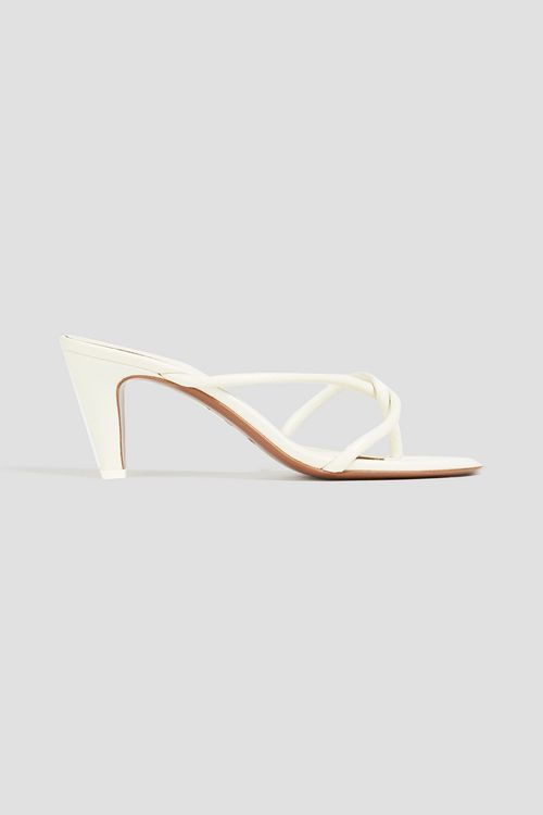 Twisted leather mules - White - EU 36