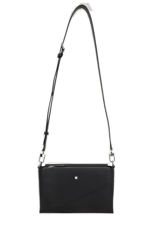 Black leather crossbody bag