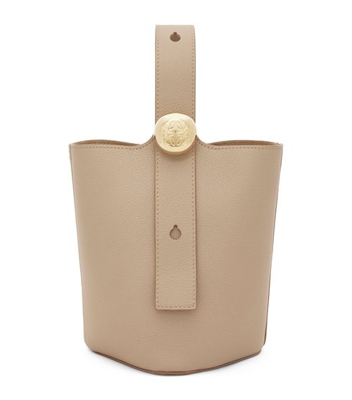 Mini Leather Pebble Bucket Bag