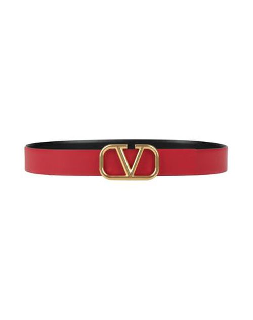Valentino Garavani Woman Belt Red Size 39.5 Leather