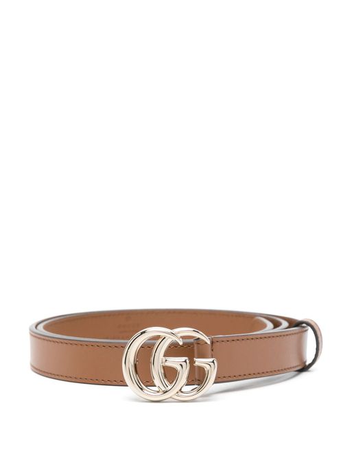 GG leather belt - Brown