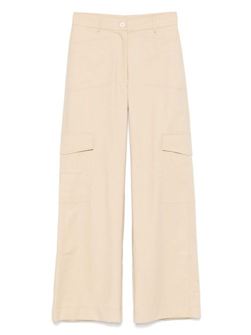 Audrey straight-leg trousers - Neutrals