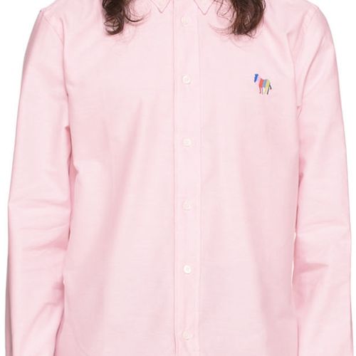 PS by Paul Smith 남성 핑크 오가닉 코튼 셔츠 221422M192030