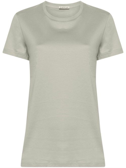 Logo-patch cotton T-shirt - Green