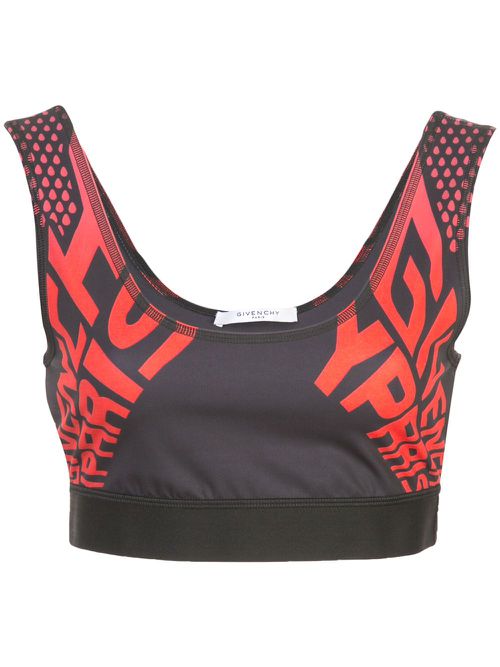 Logo sports bra top - Black