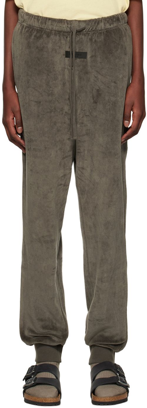 Velvet-effect track pants