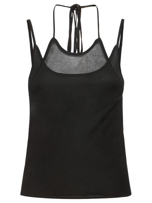 Layered Knit Halter Tank Top