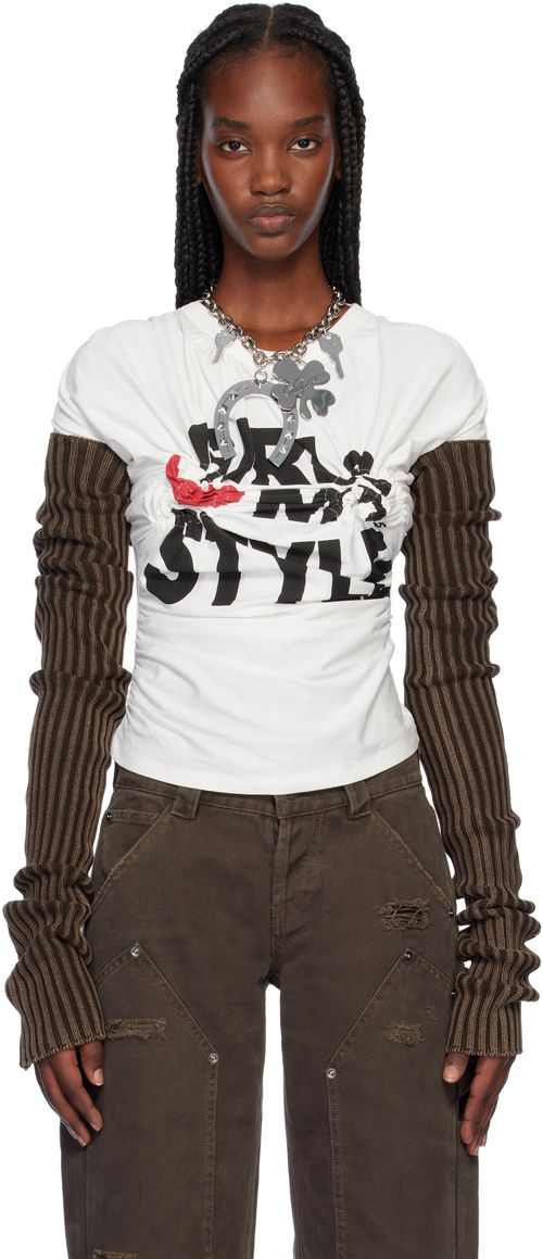 VAQUERA Brown Rib Knit Bolero