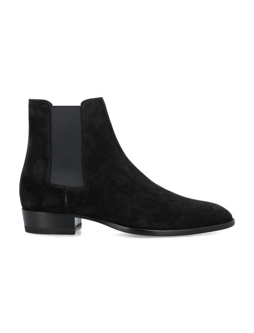 Saint Laurent Men's Wyatt 30 Chelsea Boots in Black | Size 42 | 24A443208BT300 Color 1000