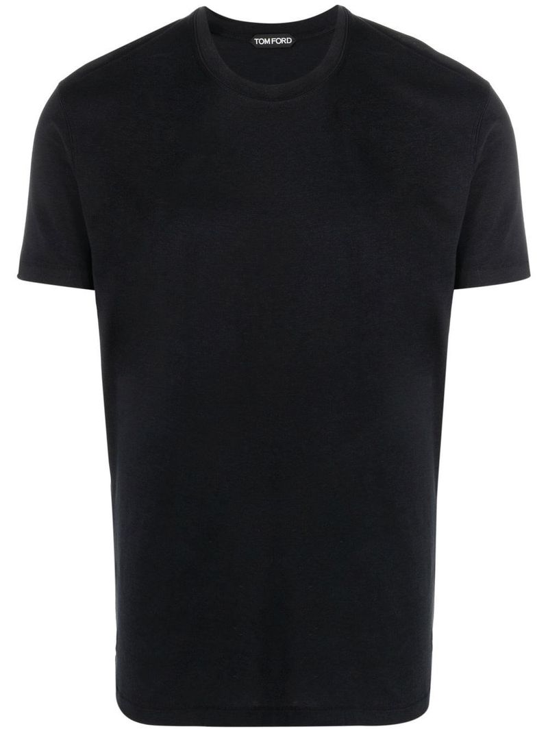 톰 포드 남성 Lyocell And Cotton Regular Fit T-Shirt