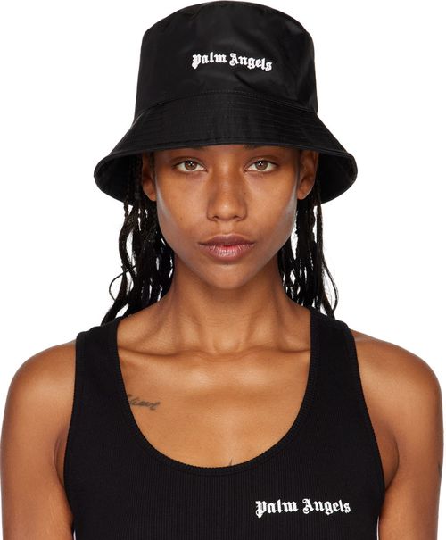 Palm Angels | Black Classic Logo Bucket Hat