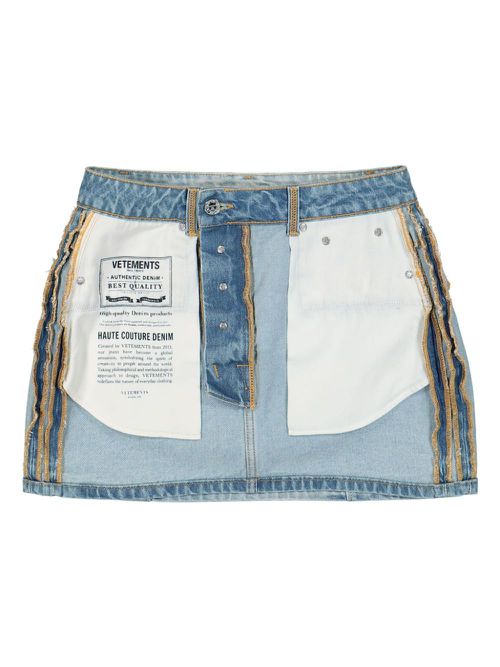 Inside-Out Denim skirt - Blue