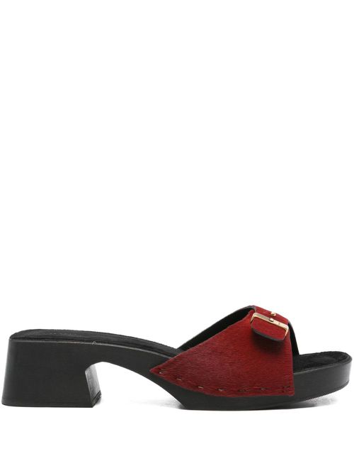 50mm Britt Sandals - Women's - Rubber/Calf Hair/Calf Suede
