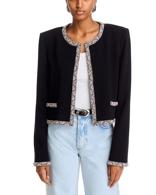 Sunburst Stacked Collarless Jacket