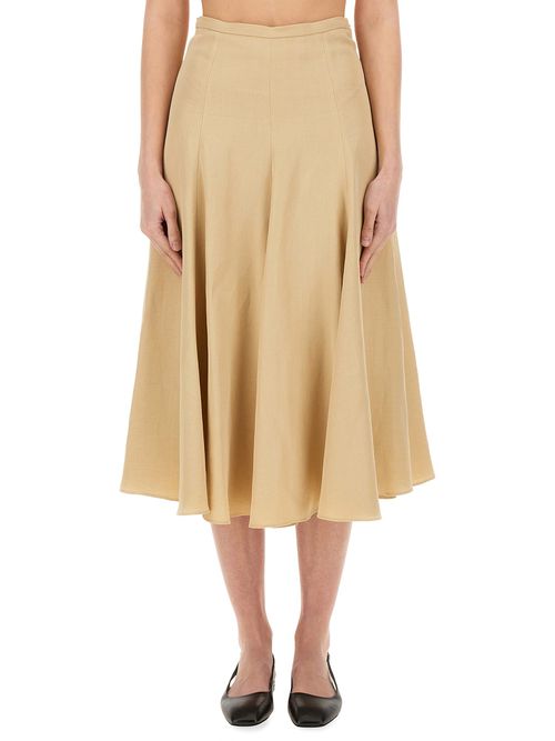 Linen and viscose skirt