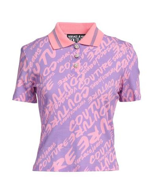 Versace Jeans Couture Woman Polo shirt Lilac Size S Cotton