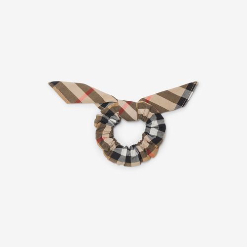 Childrens Check Cotton Scrunchie
